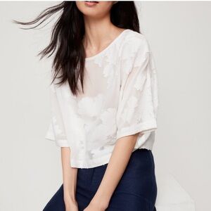 White Wilfred Floral Sheer blaze blouse